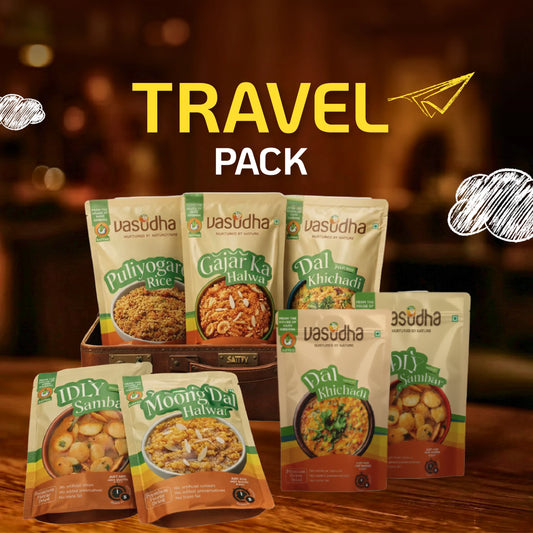 Travel Pack – Meals & Sweets Combo | Ready to eat | No Onion | No Garlic | Sattvic