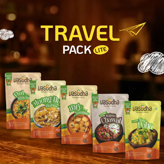 Travel Pack (Lite) – Meals & Sweet Combo | Ready to eat | No Onion | No Garlic | Sattvic